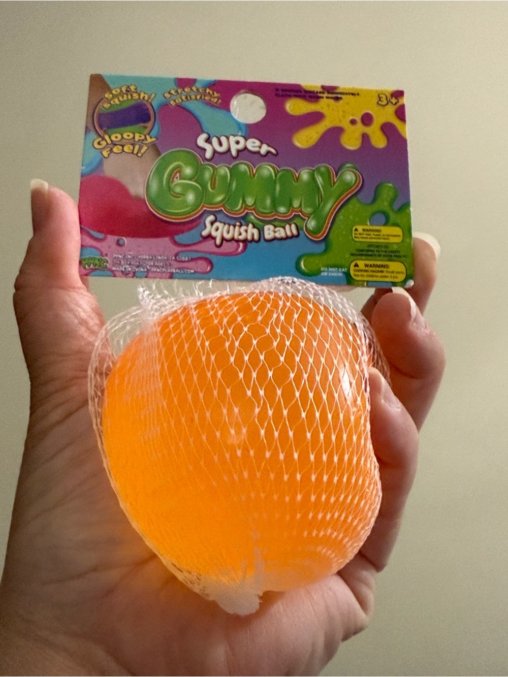 Super Gummy Squish Ball - Orange Sensory Toy- Brand New